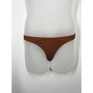Good American Always Fits Better Bikini Bottom Size 1/2 Burnt Orange Textured